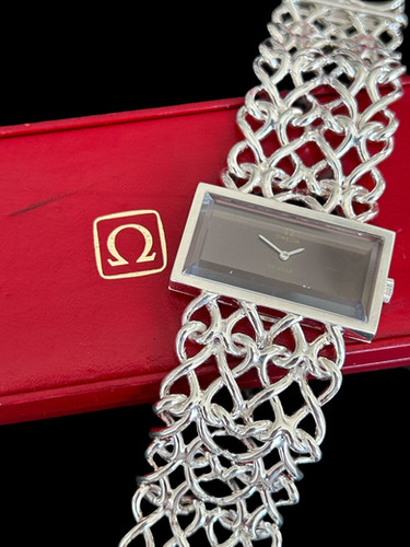Omega De Ville Très Rare Vintage maille en argent 0,925
