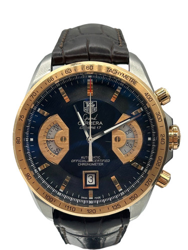 Montre Tag Heuer Grand Carrera calibre 17 or acier