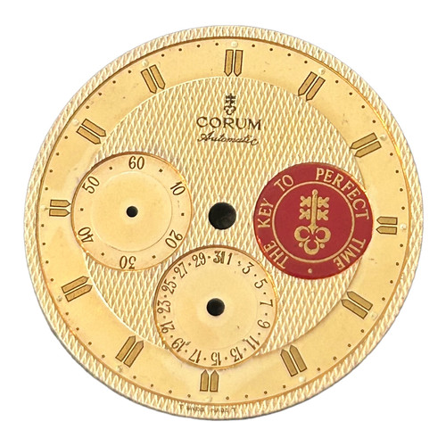 Cadran Corum chronographe THE KEY TO PERFECT TIME