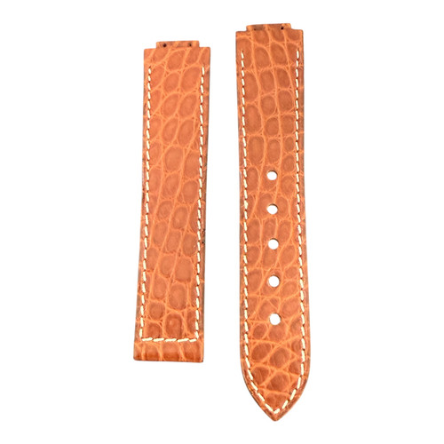 Bracelet Jorg Hysek cuir Aligator brun taille 9 NOS