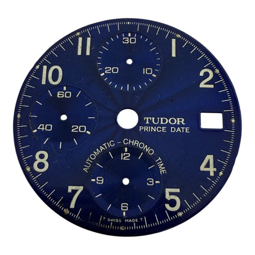 Cadran Tudor Prince Date Chrono Time bleu réf 79280