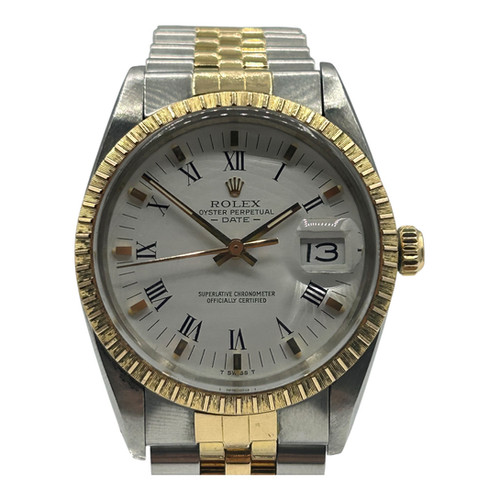 Montre Rolex Oyster Perpetual Date Or & acier vintage