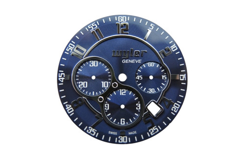 Zifferblatt blau Wyler Code R neu
