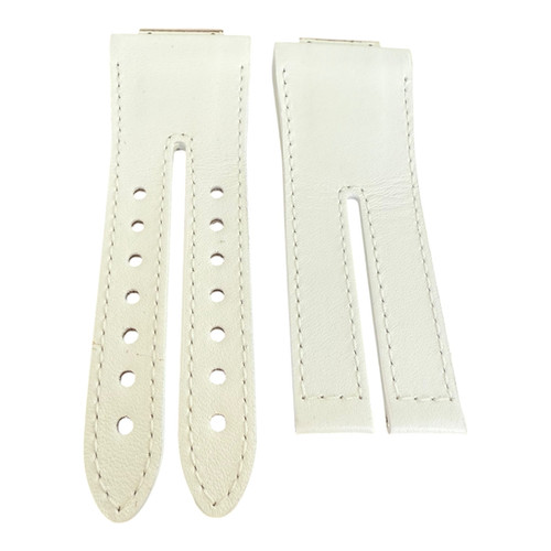 Jorg Hysek Anegada Armband 35mm weisses Leder neu