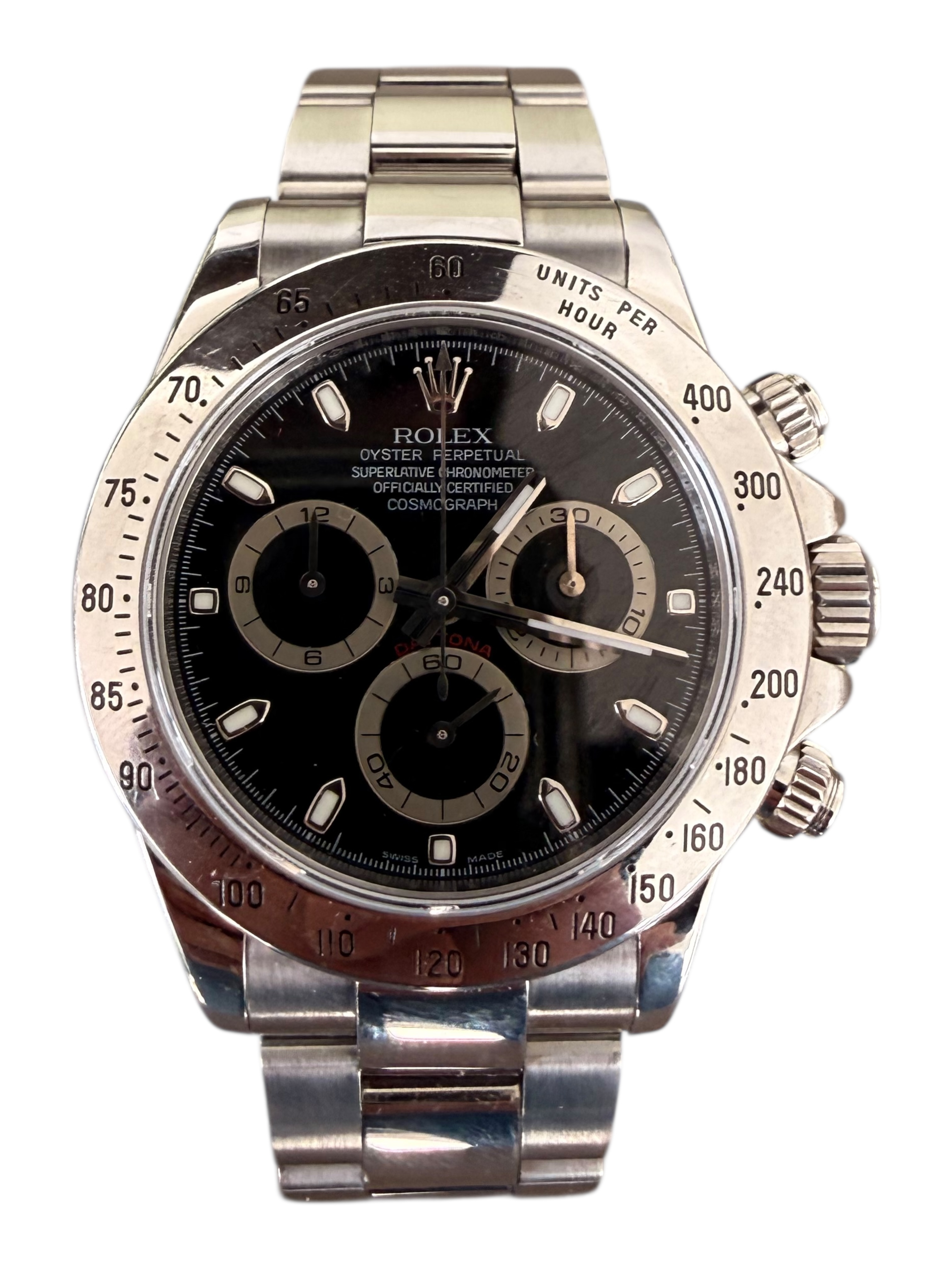Rolex Daytona 116520 Uhr, schwarzes Zifferblatt