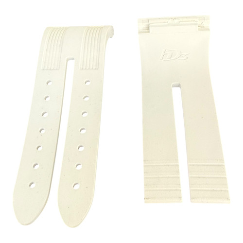 Jorg Hysek HD3 watch strap Rubber white