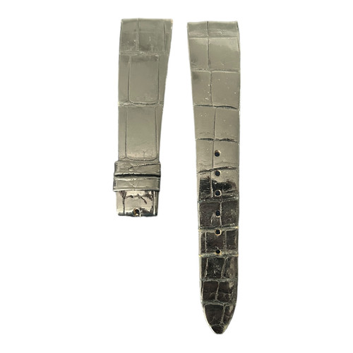 Cinturino in pelle nera Patek Philippe 19x14 mm